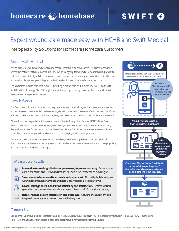 Expert wound care made easy with HCHB and Swift Medical