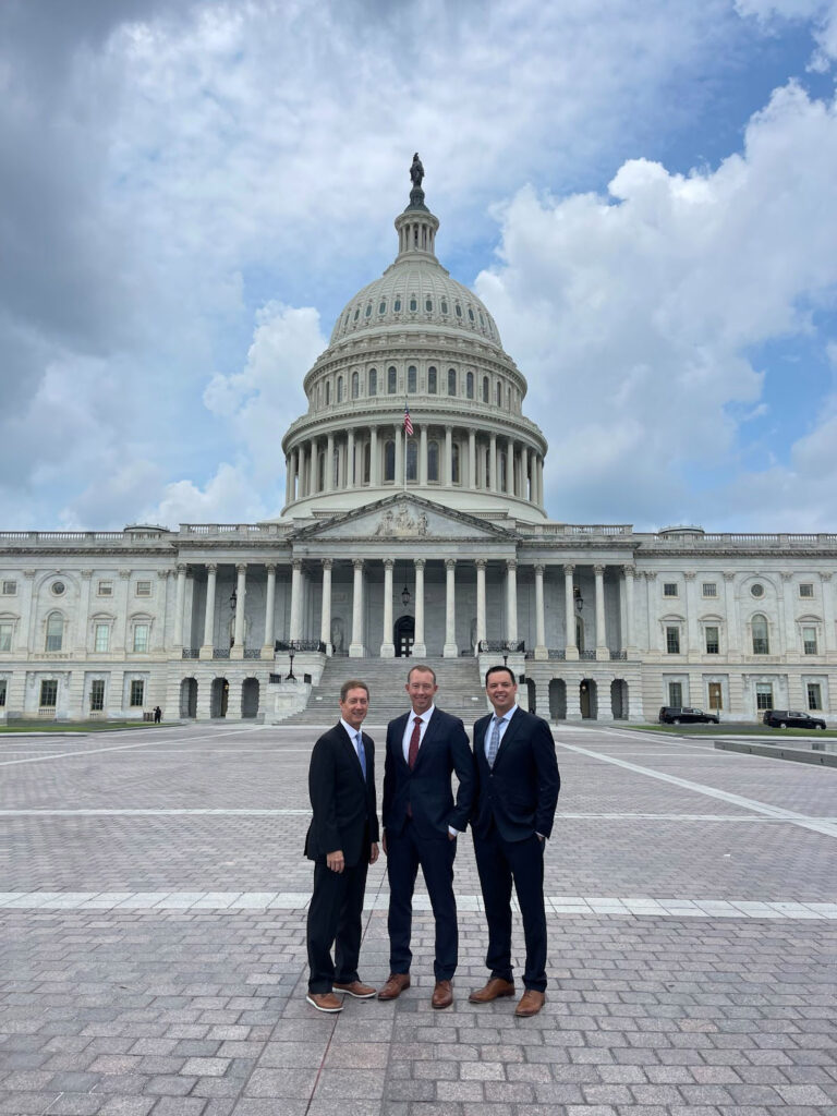 HCHB's Gary, Scott and Luke in front of the U.S. Capitol during proposed rule discussions