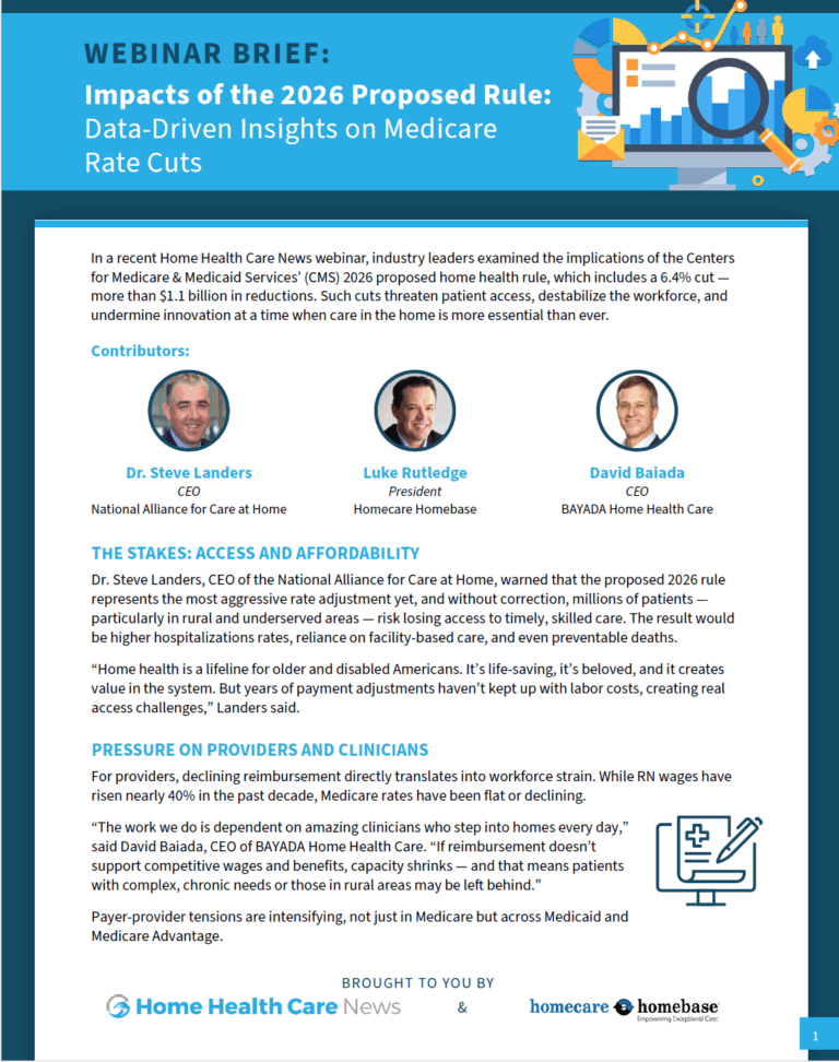 Dive into the potential effects of the 2026 Proposed rule with leaders from HCHB, BAYADA and The Alliance.