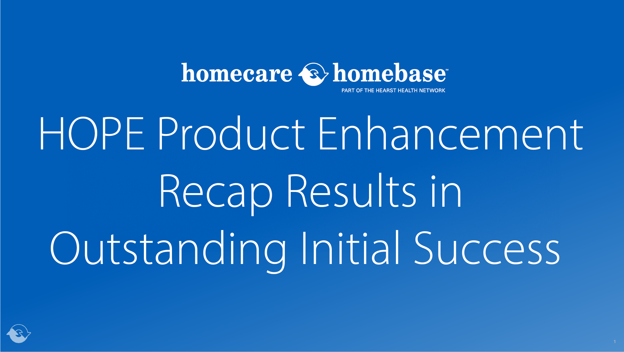 HOPE Product Enhancement Recap Results in Outstanding Initial Success