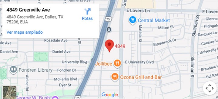 Contact location for Homecare Homebase at 4849 Greenville Ave, Dallas, TX.