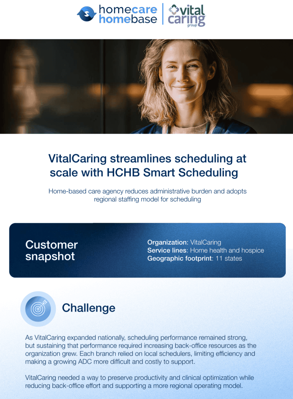 Homecare Homebase streamlines scheduling with HCHB Smart Scheduling.