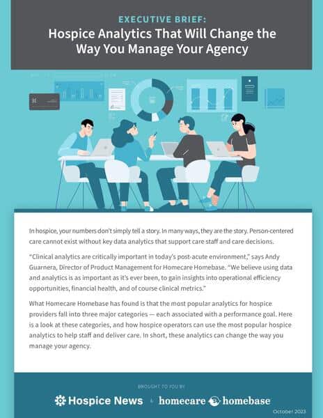 Hospice analytics that improve agency management and patient care through data-driven insights.