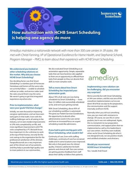 Smart Scheduling for Homecare Agencies.