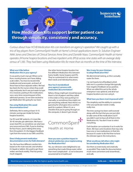 Homecare medication management for better patient outcomes.