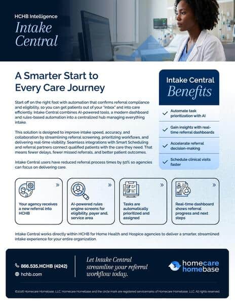 Enhanced referral management with Intake Central benefits.