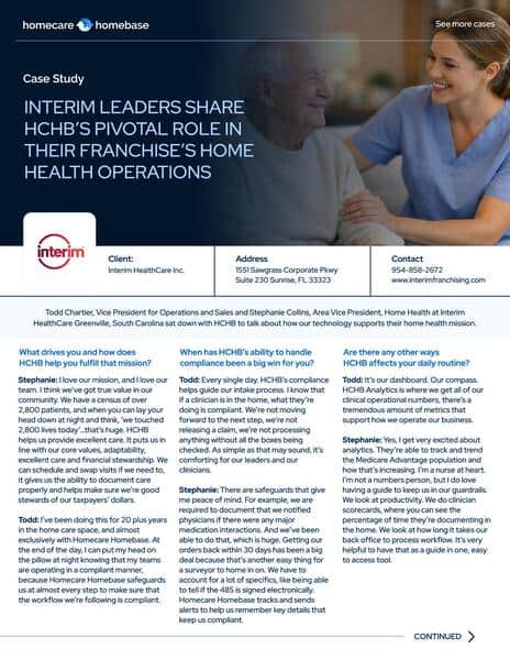 Interim HealthCare Home Health Case Study.