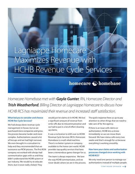 Homecare Homebase software for revenue cycle management and healthcare efficiency.