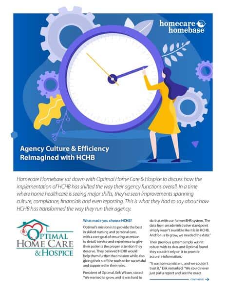 Efficient homecare and hospice management with Homecare Homebase.